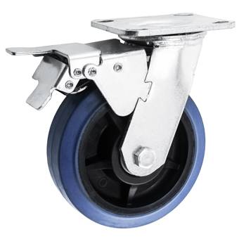Heavy-duty Blue Elastic Rubber Casters