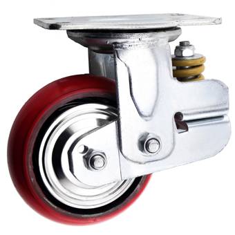 Heavy-duty Plate Shock Absorbing TPR Casters