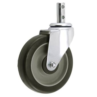 Medium-duty Thread Stem TPU Casters(Dual Holes Round Stem)