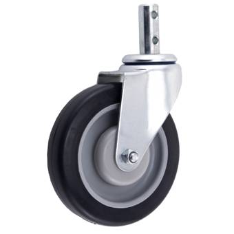 Medium-duty Thread Stem TPU Casters(Dual Holes Round Stem)